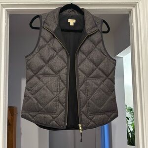 J. Crew Quilted Puffer Vest | Charcoal Grey | Small ( S ) | Great condition